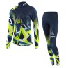Löffler vrouwen Langlauf ski suit WorldCup 2023 diep water / lemon